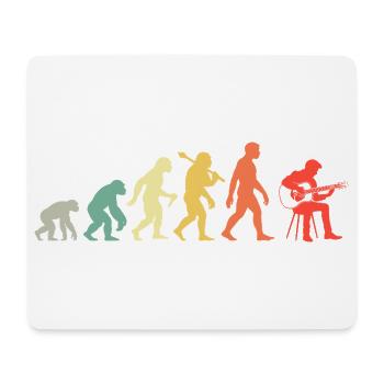 Akustikgitarre Evolution Retro Gitarrenspieler - Mousepad (Querformat) - Weiß - Vorne