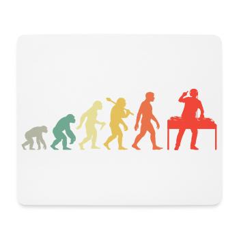 DJ Evolution Deejay Disc-Jockey Mischpult + Venyl - Mousepad (Querformat) - Weiß - Vorne