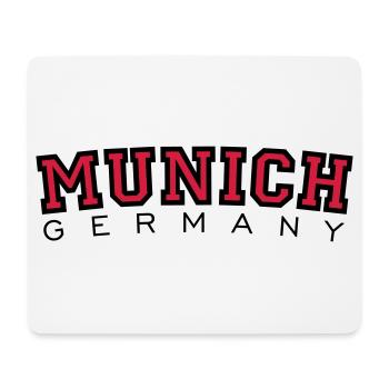 München Munich Germany (Schwarz/Rot) - Mousepad (Querformat) - Weiß - Vorne