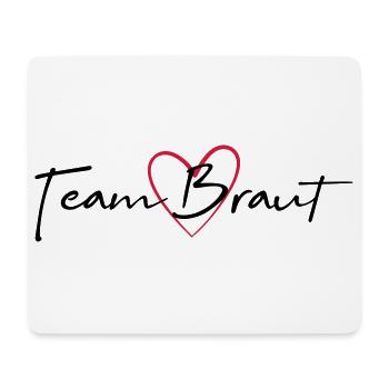 Team Bride Heart Hen Party - Mouse Pad (horizontal) - white - Front