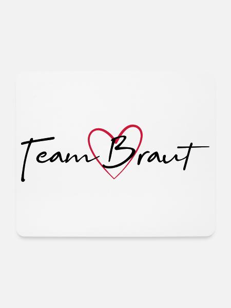 Team Braut Herz Junggesellinnenabschied - Mousepad (Querformat) - Weiß