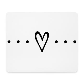 Symbole d'amour de coeur - Tapis de souris (format paysage) - blanc - Devant