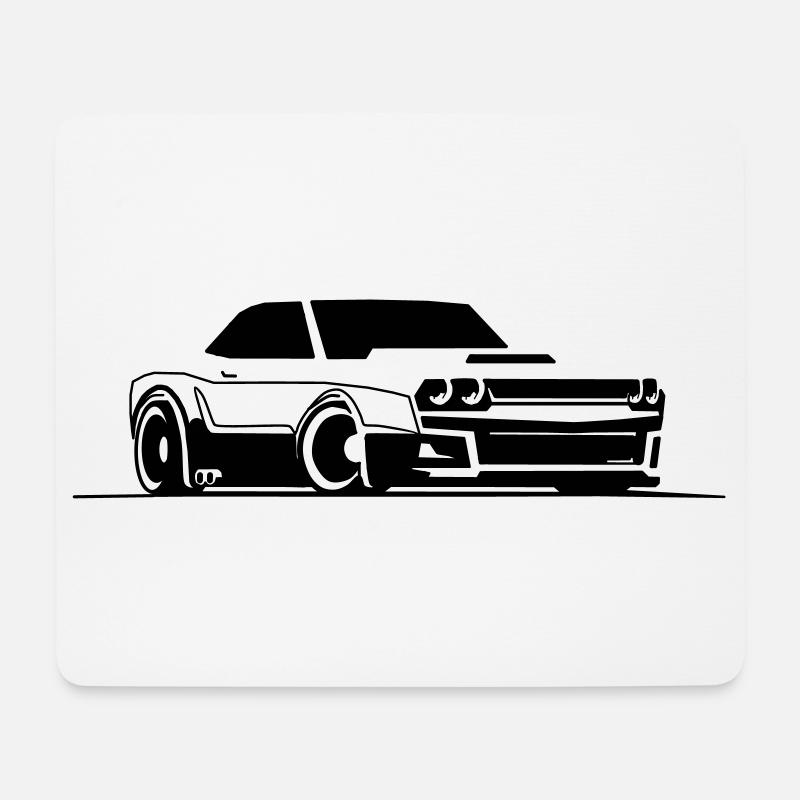 Challenger SRT Hellcat - Mousepad (Querformat) - Weiß