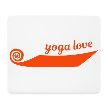 Yoga Yoga Mat Yogi Meditation Love Love Fan - Mouse Pad (horizontal) - white - Front