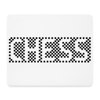 Schach Pixel Logo Schild Symbol gaming Grafik icon - Mousepad (Querformat) - Weiß - Vorne