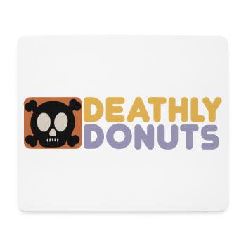 Deathly Donuts Totenkopf PopArt - Mousepad (Querformat) - Weiß - Vorne