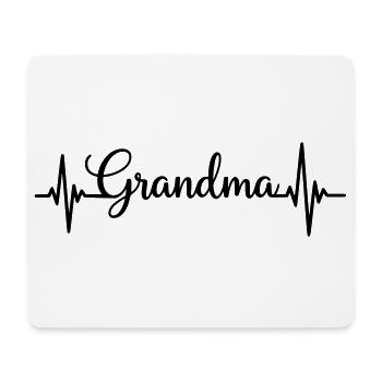 Grandma Herzschlag Schriftzug - Mousepad (Querformat) - Weiß - Vorne