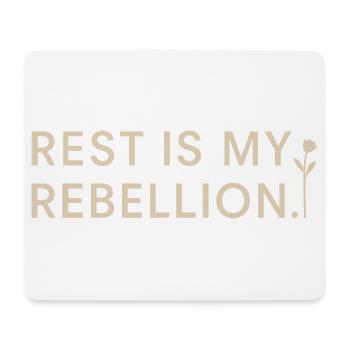 Calm is rebellion. Soft Life Self Care - Mouse Pad (horizontal) - white - Front