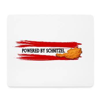 Powered By Schnitzel Austria Humor Shirt - Mouse Pad (horizontal) - white - Front