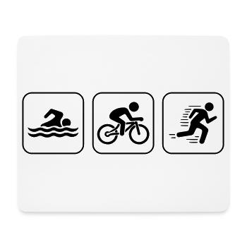 Triathlon Icons Sport - Mouse Pad (horizontal) - white - Front