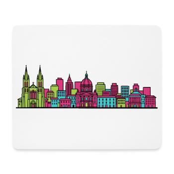 Montpellier Stadtsilhouette Arc de Triomphe Art - Mousepad (Querformat) - Weiß - Vorne