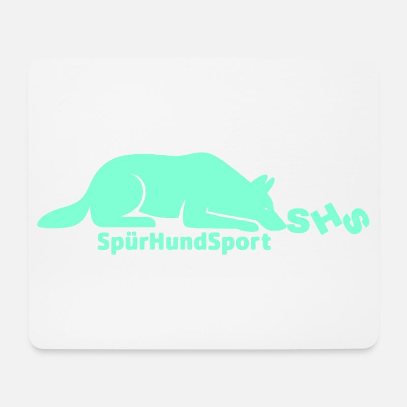 SHS logo aquamarine - Mouse Pad (horizontal) - white