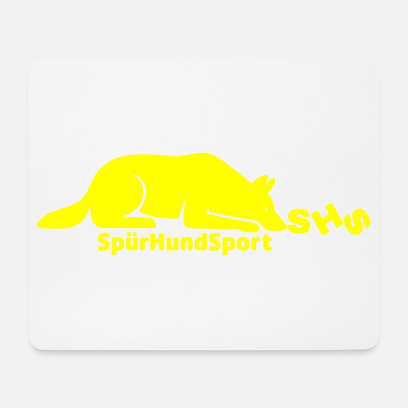SHS Logo gelb - Mousepad (Querformat) - Weiß