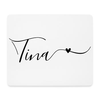 Tina, prénom, prénom décoratif - Tapis de souris (format paysage) - blanc - Devant