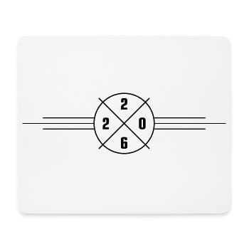 2026 Jahr - Mousepad (Querformat) - Weiß - Vorne