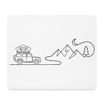 van life camping outdoor adventure - Mousepad (Querformat) - Weiß - Vorne