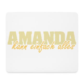 Amanda als Spruch - Mousepad (Querformat) - Weiß - Vorne
