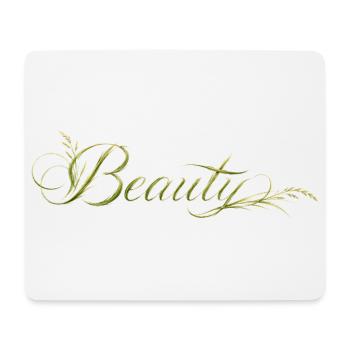 Beauty Lettering Nature Design - Mouse Pad (horizontal) - white - Front