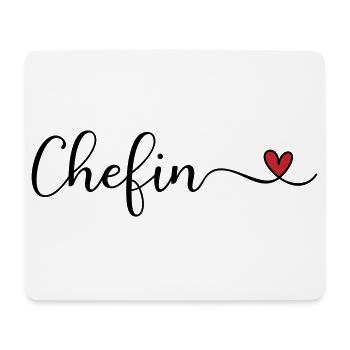 Chefin - Mousepad (Querformat) - Weiß - Vorne