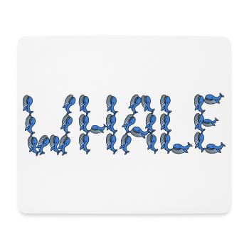 Typographie des baleines - Tapis de souris (format paysage) - blanc - Devant