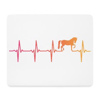 Sunset Horse Heartbeat Horses - Mouse Pad (horizontal) - white - Front