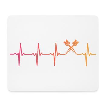 Darts Sonnenuntergang Herzschlag Darts - Mousepad (Querformat) - Weiß - Vorne