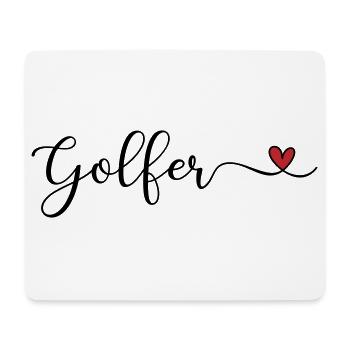 Golfer - Mousepad (Querformat) - Weiß - Vorne