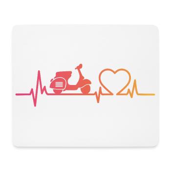 Sunset Motor Heartbeat Roller - Mousepad (Querformat) - Weiß - Vorne