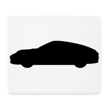 Schwarzes Auto - Mousepad (Querformat) - Weiß - Vorne