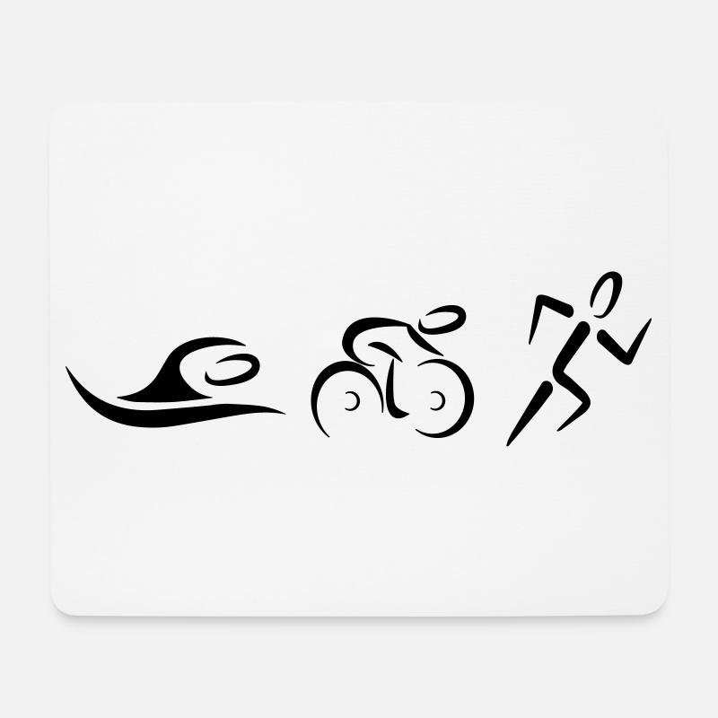 Triathlon - Mousepad (Querformat) - Weiß
