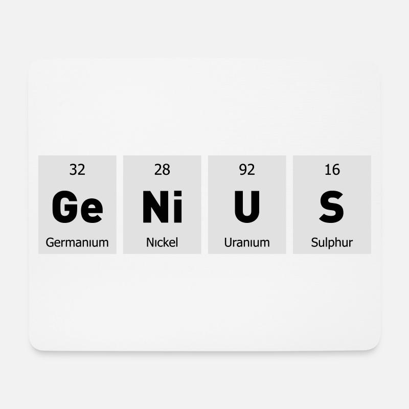 Genius Nerd Geek - Mousepad (Querformat) - Weiß