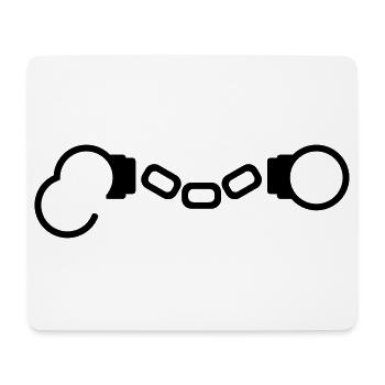 Handschellen -- ©roil - Mousepad (Querformat) - Weiß - Vorne