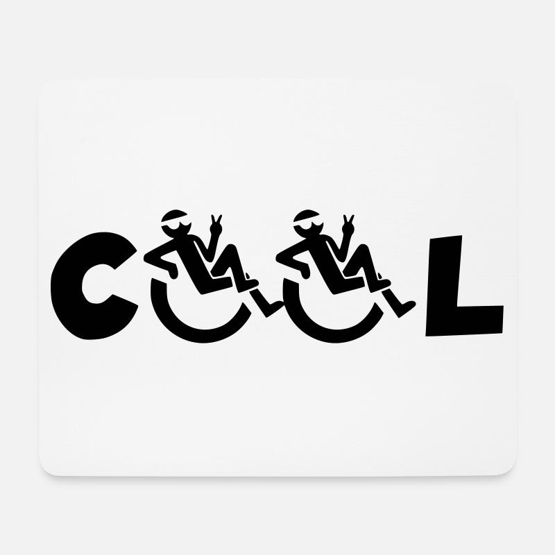 Cooler Rollstuhlfahrer, Cooler Rollstuhlfahrer * - Mousepad (Querformat) - Weiß