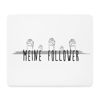 Meine Follower - Katze, Katzenpfoten - Mousepad (Querformat) - Weiß - Vorne