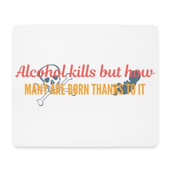 Impact sur l’alcool et les naissances - Tapis de souris (format paysage) - blanc - Devant