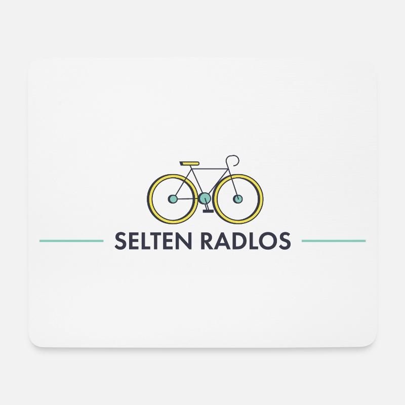 Selten radlos – Lustiger Fahrrad Spruch Geschenk - Mousepad (Querformat) - Weiß