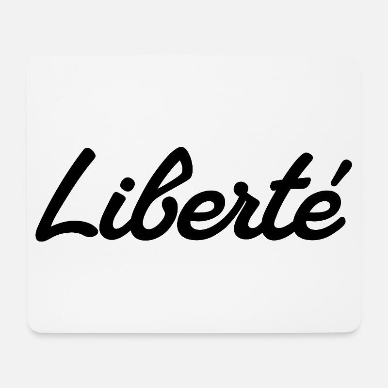 LIBERTÉ – Signatur-Skript - Mousepad (Querformat) - Weiß