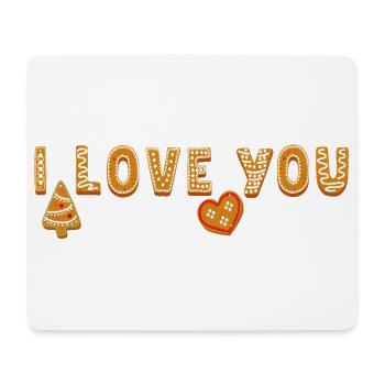  I Love You  - Mousepad (Querformat) - Weiß - Vorne