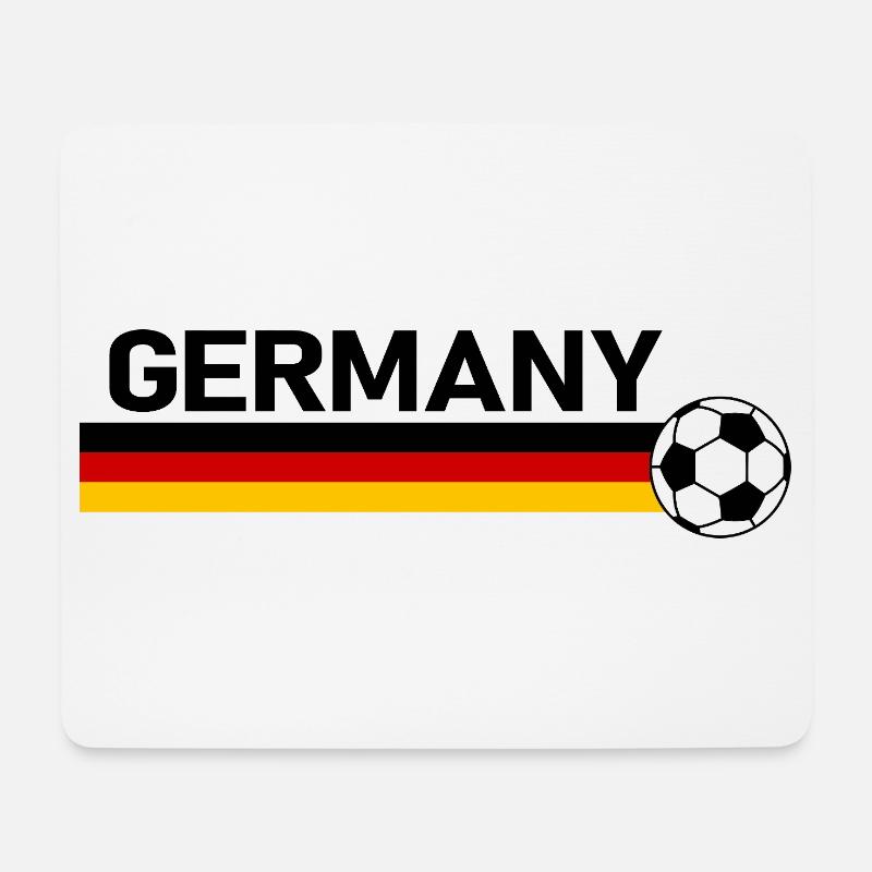Germany Soccer Ball Fußball - Mousepad (Querformat) - Weiß