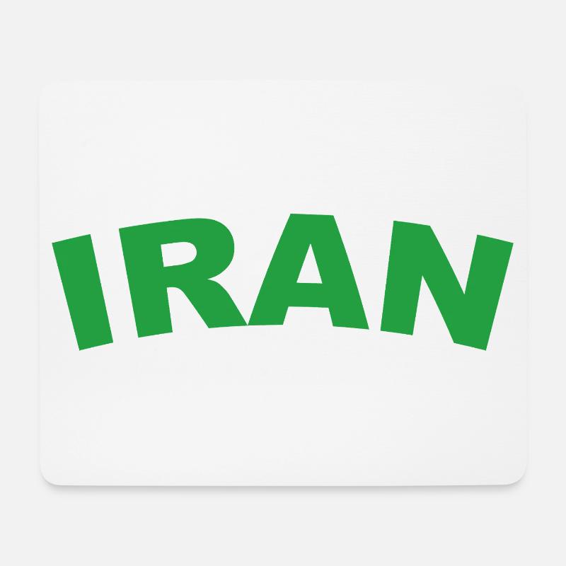 Iran in Grün – Kraftvolles Textdesign - Mousepad (Querformat) - Weiß