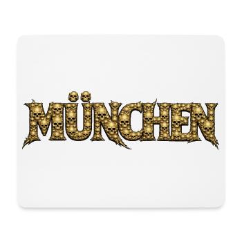Goldene Schädelbuchstaben München - Mousepad (Querformat) - Weiß - Vorne