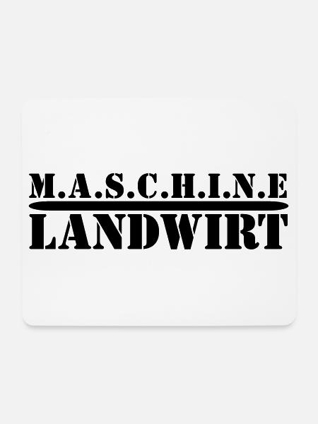 MASCHINE Landwirt. Für Bauern & Landwirtschaft - Mousepad (Querformat) - Weiß