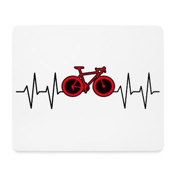 Bicycle heartbeat bike race - Mouse Pad (horizontal) - white - Front