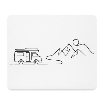 Tournée des montagnes Campper - Tapis de souris (format paysage) - blanc - Devant