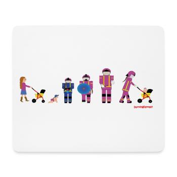 From pram to firefighter - Mouse Pad (horizontal) - white - Front