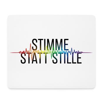 Stimme Statt Stille Pride Statement - Mousepad (Querformat) - Weiß - Vorne