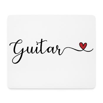 Gitarre - Mousepad (Querformat) - Weiß - Vorne