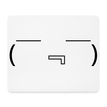 Hungriges Emote (￣﹃￣) sabbern Kaomoji - Mousepad (Querformat) - Weiß - Vorne