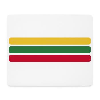 Litauen Flagge Minimal - Fahne Fan Streifen Design - Mousepad (Querformat) - Weiß - Vorne