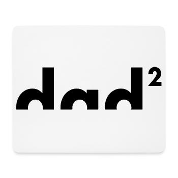 Dad hoch zwei | Vater | Vatertag - Mousepad (Querformat) - Weiß - Vorne